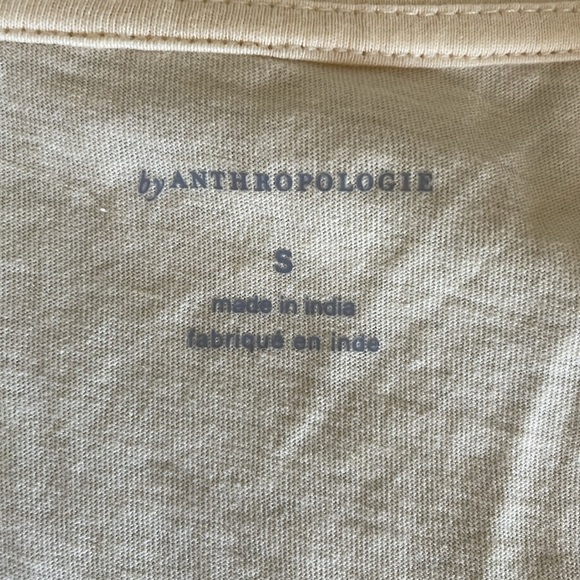 Anthropologie Cream Flutter embroidered Sleeve Blouse - Picture 6 of 8